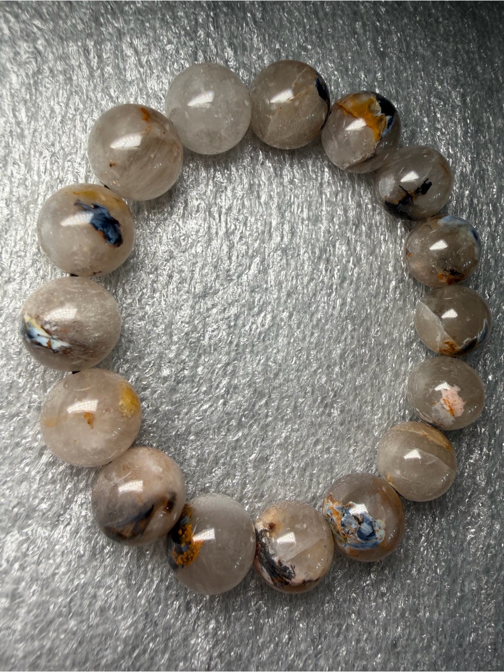 Beautiful 12MM Pietersite in Quartz Natural Crystal Bracelet